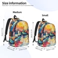 thumbnail image 3 of KLL Colorful Fishing Boats Print Travel Laptop Backpack - College Backpack Business Work Bag Nurse Bag Casual Daypack for Weekender Business Hiking -Medium, 3 of 6