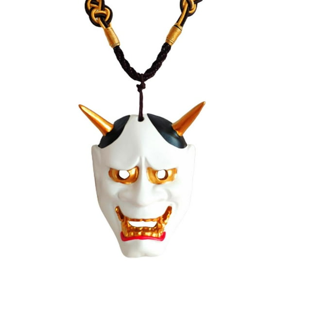 Halloween Prajna Fantasma Casco Colgante Collar Hannya Japonés Oni Colgante Colgante Advancent AP006774-02