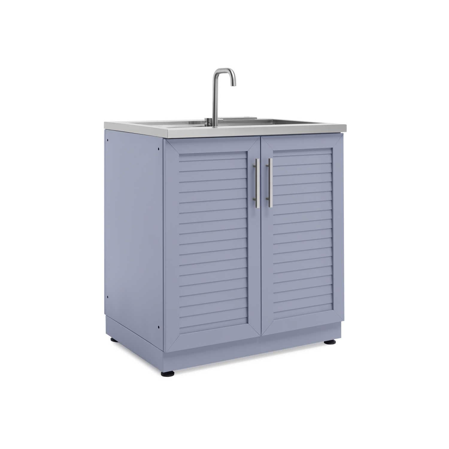 Newage Outdoor Kitchen 32 Inch Aluminum Sink In Coastal Gray Walmart Com Walmart Com