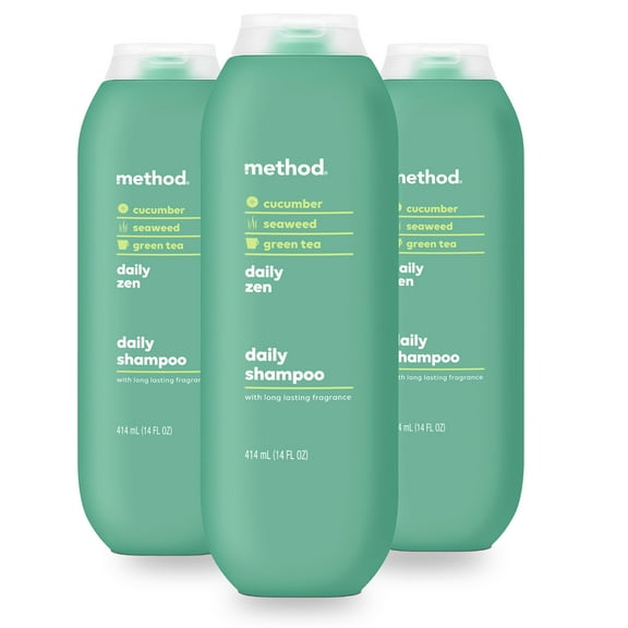 Method Everyday Shampoo, Daily Zen With Cucumber, Green Tea, And Scent Notes, Paraben And Sulfate Free, 14 Oz (Pack Of 3) - Pack Of 1