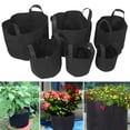 thumbnail image 2 of Rosnek 1/3/5/7/10 Gallon Black Plants Growing Bag Vegetable Flower Aeration Planting Pot Container Reusable Fabric Grow Bags with Handles, 2 of 5