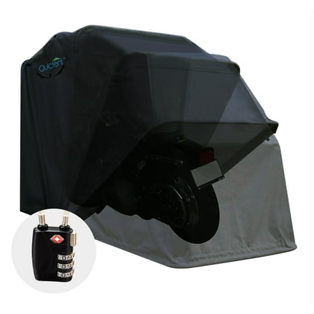 Quictent Heavy Duty Motorcycle Shelter Storage Garage Shield Tent with Lock Large Size