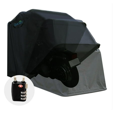 Quictent Heavy Duty Motorcycle Shelter Storage Garage Shield Tent with Lock Large (Best Motorcycle Parts Store)