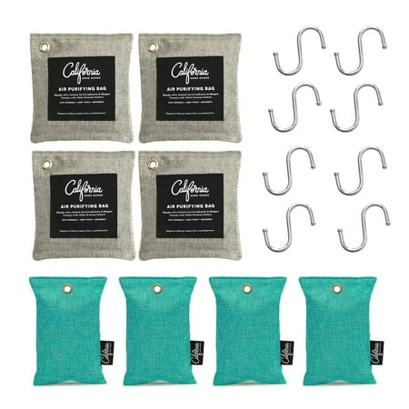 Christmas Car Air Freshener 8-Pack Bamboo Charcoal w/ hook Air Purifying bag, Deodorizer & Car air freshener ()