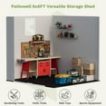 thumbnail image 5 of Patiowell 6'x6' Resin Storage Shed, Lockable Door & Window, Durable All-Weather Outdoor Shed for Garden & Tool Storage, Light Gray, 5 of 9