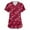 Wine #024, variant on Valentine Day Scrubs for Women V Neck Medical Love Heart Print Plus Size Uniforms Short Sleeve Cute Nursing Scrub Tops with Pockets Pink 4XL