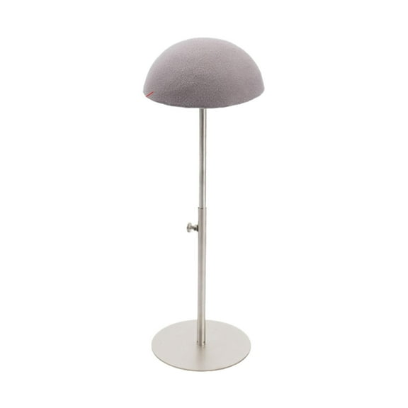 Adjustable Hat Display Stand In Stainless Steel For Showrooms And Photography