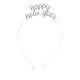 thumbnail image 1 of 1 Unid Feliz Año Nuevo Hair Hoop Brillante Creativo Rhinestone Hair Band Aleación Shimmering Headwear Accesorios para el Cabello (Plata), 1 of 5