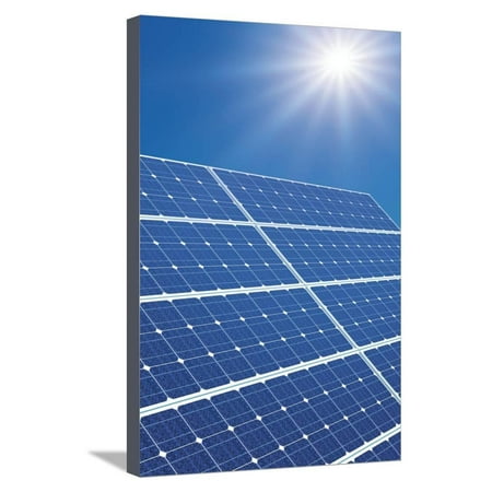 Solar Panels In the Sun Stretched Canvas Print Wall Art By Detlev Van (Best Solar Panels For Van)