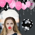 thumbnail image 4 of 75 Pieces Color Balloons Confetti Polka Dot Balloons Latex Party Garland for Halloween Baby Shower Wedding Birthday Party Decorations Supplies(Pink, Black), 4 of 5