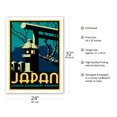 thumbnail image 2 of Japanese Lantern - Japanese Government Railways - Vintage Travel Poster by Pieter Irwin Brown c.1930s - Bamboo Fine Art 290gsm Paper Print (Unframed) 24x32in, 2 of 4