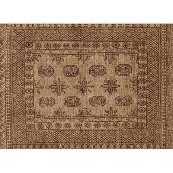 Ahgly Company Indoor Rectangle Traditional Saddle Brown Southwestern Area Rugs, 2' x 4'