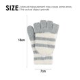 thumbnail image 2 of Guantes de invierno sin dedos, mitones convertibles, forro polar térmico, forro aislante, resistente al viento, cálido para hombres y mujeres, negro, 2 of 6