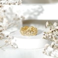 thumbnail image 3 of Rosec Jewels Real Diamond Flower Wedding Band for Women - Nature Inspired Wedding Ring - HI-SI Quality - with Jewelry Box, 14K Yellow Gold, US 11.50, 3 of 8