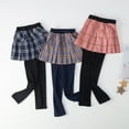 thumbnail image 7 of DHFJKG Girls Leggings With Skirts Kids School Uniform Pants Tweens Plaid Pleated Skirt Stretchy Tights Size 3-14 Years Sweet Skirt, 7 of 7