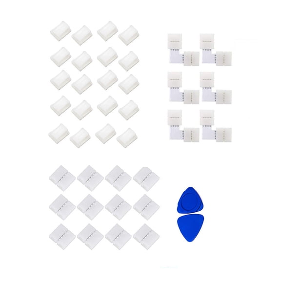 Fridja LED Light Strip Connectors Set For SMD 5050 Multicolor LED Strip 12V-24V for Home