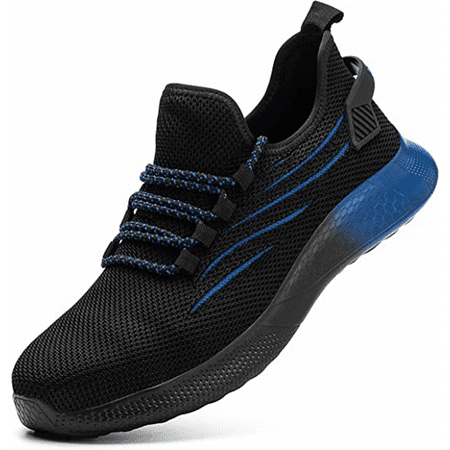 

SPIEZ Men’s Steel Toe Work Shoes Soft Indestructible Safety Shoes Non-Slip Work Sneakers Size 40-48
