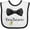 White and Black, variant on Inktastic Ring Bearer- Black Bow Tie Boys Baby Bib