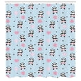 thumbnail image 3 of Ambesonne Ballerina Shower Curtain, Panda Ballerina in Dress, 69"Wx70"L, Pale Blue Charcoal Grey, 3 of 3