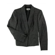 Le Suit Womens Melange One Button Blazer Jacket greymulti 2P - Petite