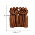 thumbnail image 3 of Friendship Statue Ornament Faux Wood Resin Figurine for Home Decor Hand Painted 6 Sisters Desktop Decoration for Best Friends and Family, 3 of 3