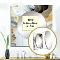 thumbnail image 3 of Designart "Marble Abstraction in White and Gold II" Abstract Marble Square Mirror Wall Decor Transitional - Large White Square Bathroom Mirror - Square Printed Wall Mirror Art, 3 of 5