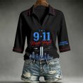 thumbnail image 5 of Bexdxz 9/11 25Th Anniversary Shirt Womens Memorial 911 Never Forget V Neck Tshirts Black S, 5 of 5