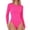 Hot Pink, variant on COMVALUE Long Sleeve Bodysuits for Women Crew Round Neck Basic Stretchy Slim Fit Body Suit Tops 2026 (Blue, M)