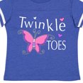 thumbnail image 4 of Inktastic Twinkle Toes Pretty Butterfly Girls Toddler T-Shirt, 4 of 5