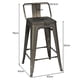 thumbnail image 3 of Juego de 4 taburetes de Bar Costway 43 X 43 X 79 cm Negro, 3 of 10