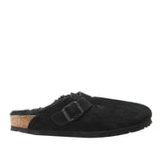 Birkenstock Boston Shearling Suede Black Unisex Slip-On Clog 0259881-0259883