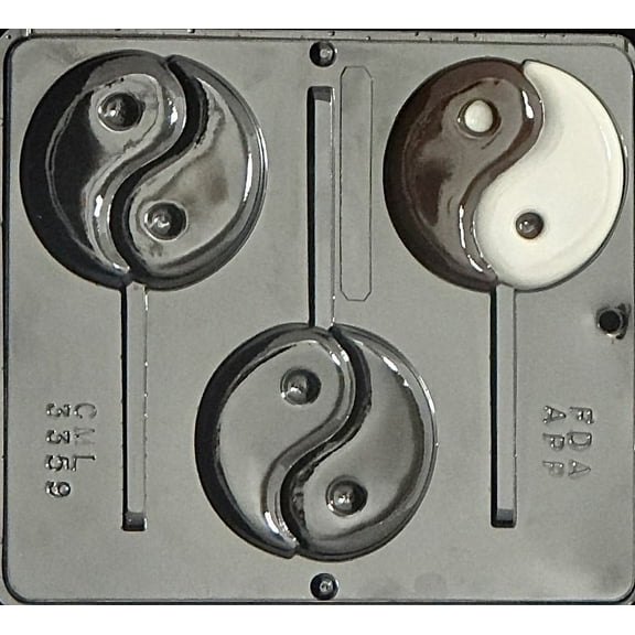 3359 Ying & Yang Lollipop Chocolate Candy Mold