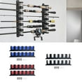 thumbnail image 2 of WINDLAND Wall Mounted Fishing Rod Holder Horizontal Support Wall Ceiling Storage Rack, 2 of 9