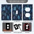 thumbnail image 3 of Light Switch Cover Switch Plate Outlet Cover Plug Cover for Electrical Unused Outlet Cover Blue Leaves and Snowflakes, 3 of 6