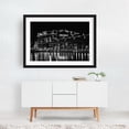 thumbnail image 2 of Light Up, Broadway Pier - Baltimore Maryland Photography Black and White City Nightlife Architecture Cityscape Neon Sign Black Framed Wall Art Print 9 x 12 inches, 2 of 4