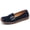 Blue, variant on Big Size Women's Casual Loafers Slip On Leather Shoes Lightweight Walking Shoes Moccasins Classic Penny Loafer Flats Boat Shoes