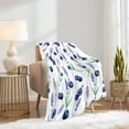 thumbnail image 4 of Yibo Strawberry Cartoon Blanket Flannel Soft and Comfortable Anti-static Bed Sofa Blanket, 4 of 9