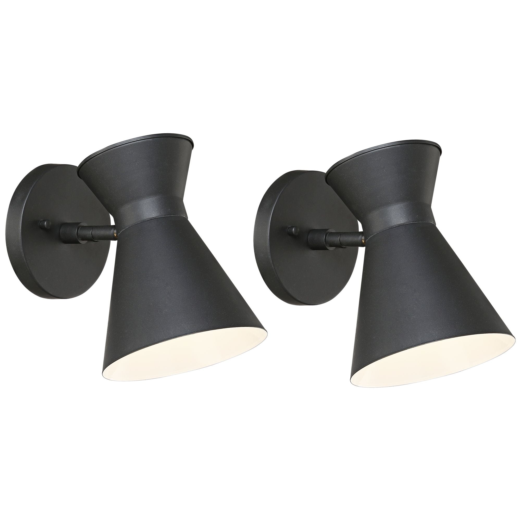 John Timberland Vance Modern Outdoor Wall Light Fixtures Set of 2 Black LED Dark Sky Swivel Head 8" for Post Exterior Barn Deck House