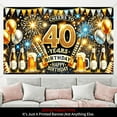 thumbnail image 4 of 1 piece, 2D flat, banner background decoration, home outdoor background wall hanging decorative banner, party supplies, indoor/outdoor party decoration, entrance passage, terrace, garden wall hanging, 4 of 6
