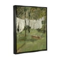 thumbnail image 3 of Classic Clothesline Yard Scene Landscape Painting Jet Black Framed Art Print Wall Art, 3 of 6