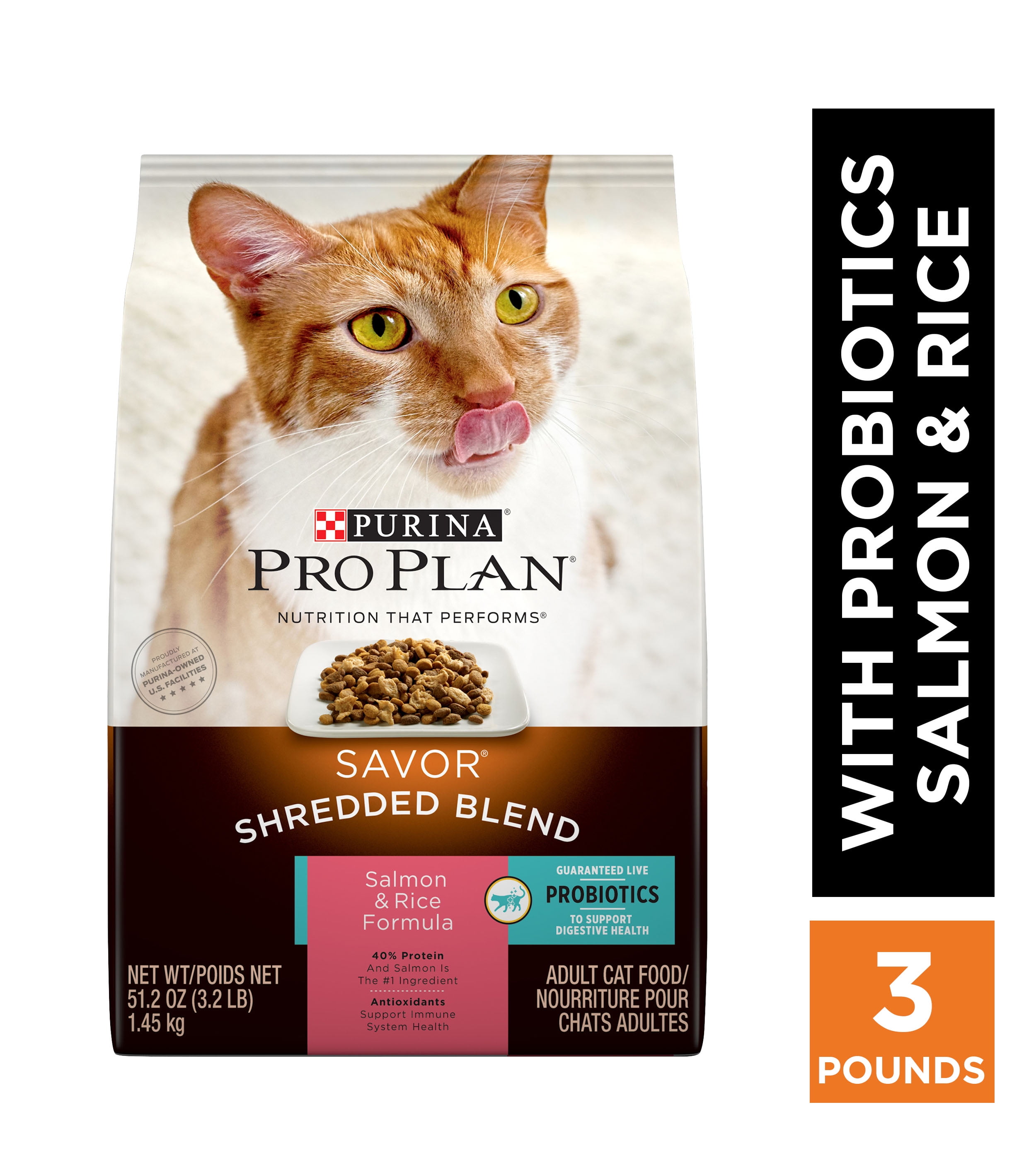 Purina Pro Plan With Probiotics, High Protein Dry Cat Food; SAVOR