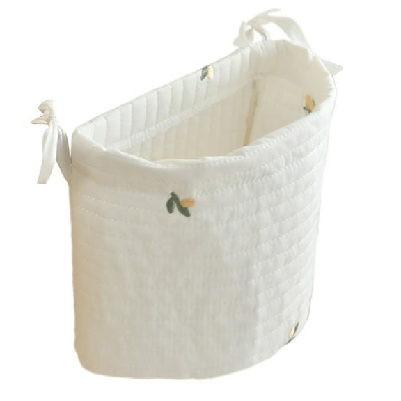 Upgrades Bedside Storage Pocket Bottle Organizers Cotton Nursery Organizers for Baby Cot Keep Diapers & Toy within reaches