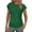 Green, variant on Tops for Women Trendy Summer Casual Cap Short Sleeve Basic Textured Solid Color Round Neck T Shirts Blouse Gray XL
