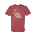 thumbnail image 2 of Cute Hearts and Flowers Blessed Inspirational/Christian Men's Graphic T-Shirt, Vintage Heather Red, 3XL, 2 of 3