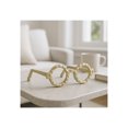 thumbnail image 4 of Decorative Glasses Sculpture for Home Decor - Bathroom, Desk and Office Decor Object - Living Room Decor Ornament - Shelf Styling and Coffee Table Statues - Sculpture for Unique Spaces - 3" Gold, 4 of 13