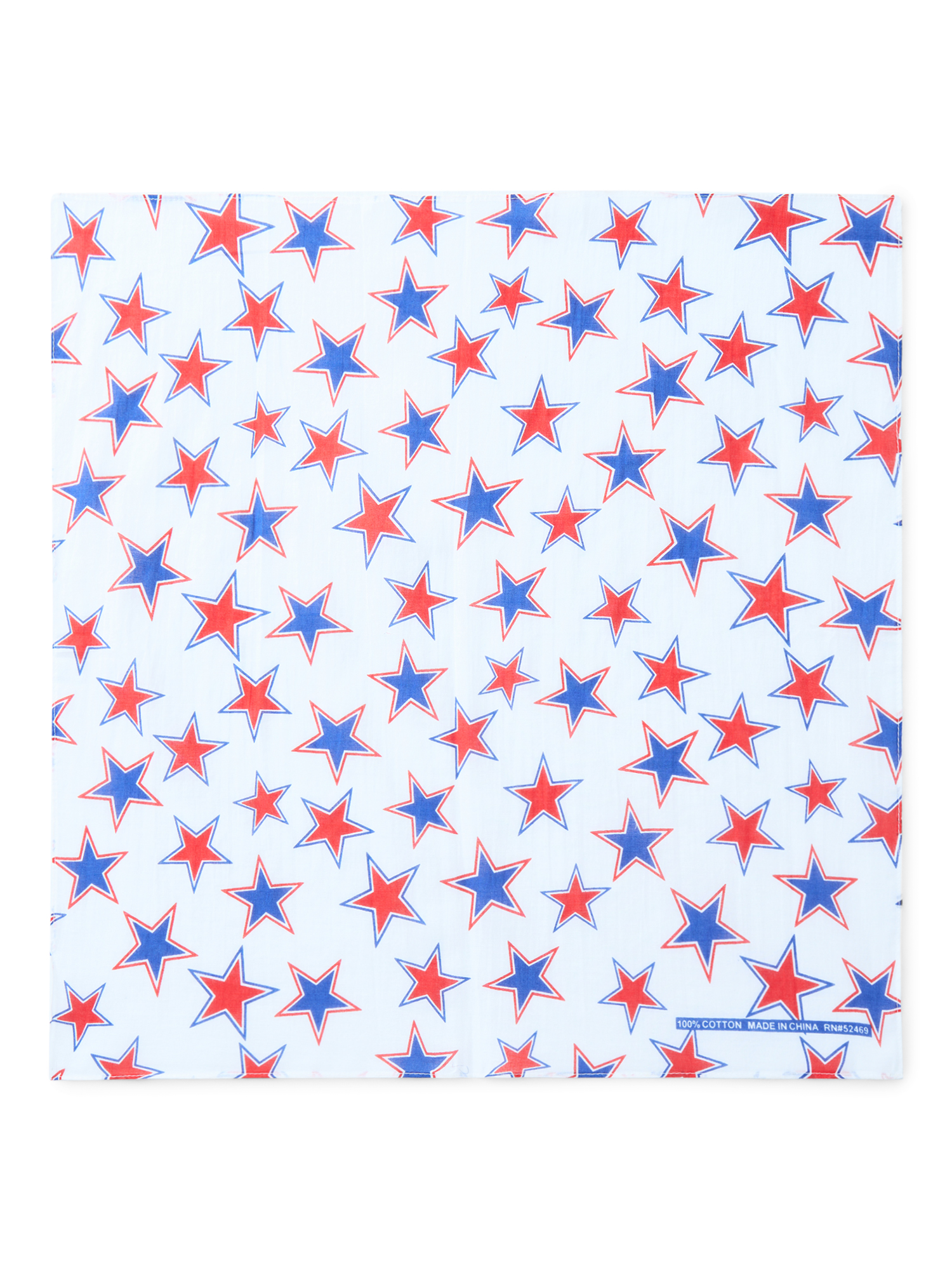 Fourth of July Women’s Star Toss Bandana from Way to Celebrate, One Size, White/Multi