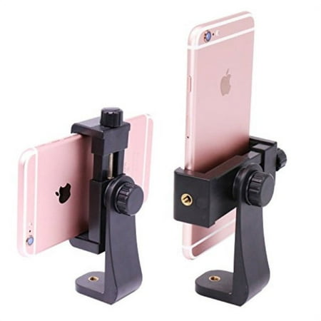 Image of ulanzi phone tripod mount adapter/vertical bracket smartphone holder/cell phone clip clipper sidekick 360 degree smartphone video tripod clamp compatible for iphone xs x 7 plus samsung android