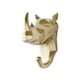 thumbnail image 1 of Billuyoard Gancho de cabeza de elefante de resina elegante, funcional y decorativo, gancho para abrigos con cabeza de Animal Decoración del hogar Oro (rinoceronte), 1 of 6