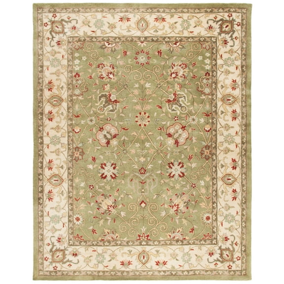 SAFAVIEH Antiquity Lilibeth Traditional Floral Wool Area Rug, Sage, 2'3" x 4'