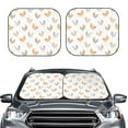 thumbnail image 2 of Fotbe Funny Chicken 2-Piece Car Windshield Sun Shade | Sun Blocker for Car Windshield | Foldable Automotive Interior Accessories for Sun Protection-Small, 2 of 7